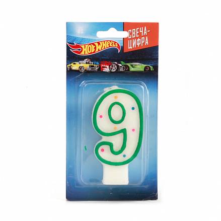 Свеча-цифра «9» - Hot Wheels